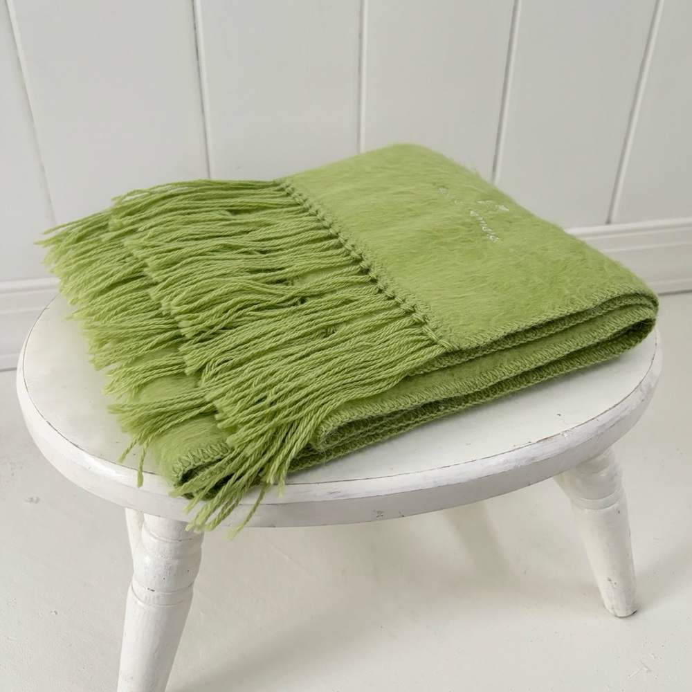 Alpaca Camargo Scarf Green Pistachio Fringe Peruvian Warm Cozy Cabin Winter